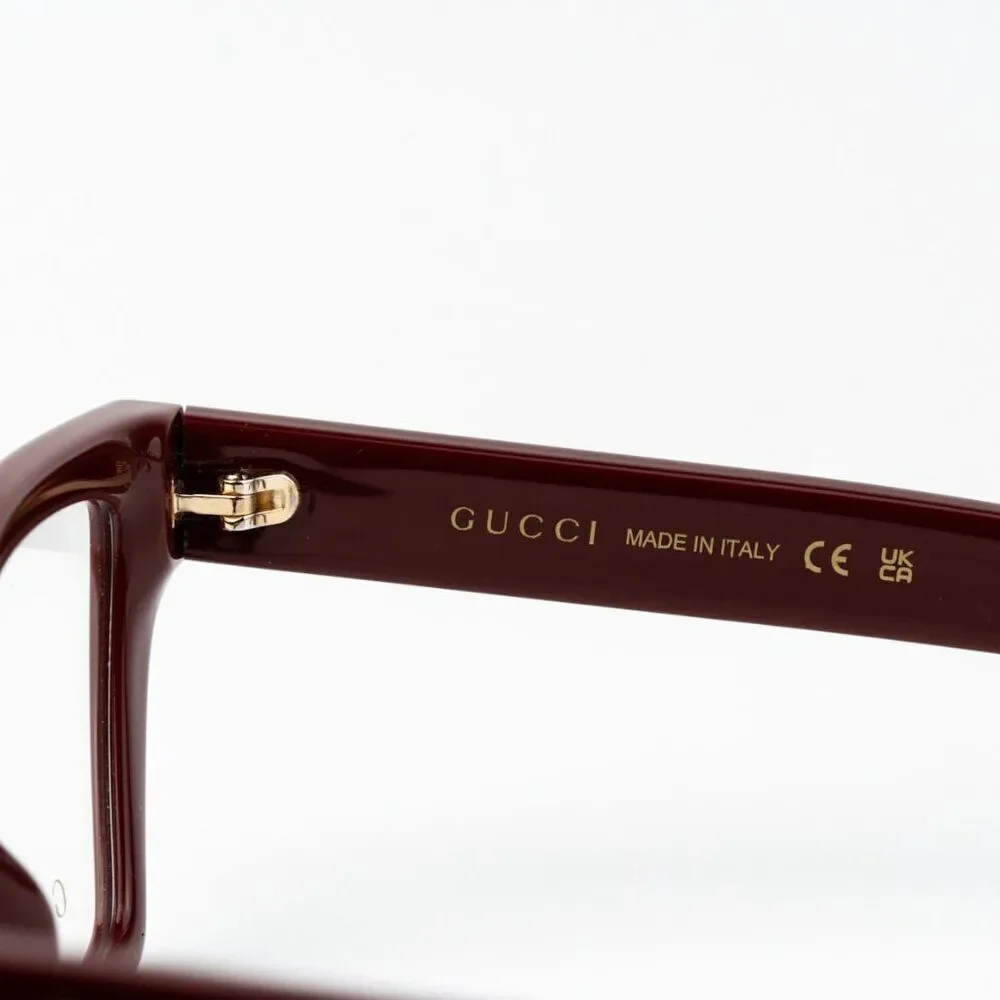 Gucci Women Eyeglasses Burgundy Cat Eye GG1715O 003 BRAND NEW